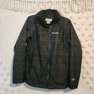 Columbia Grey & Black Plaid Whirlbird Jacket Size Small